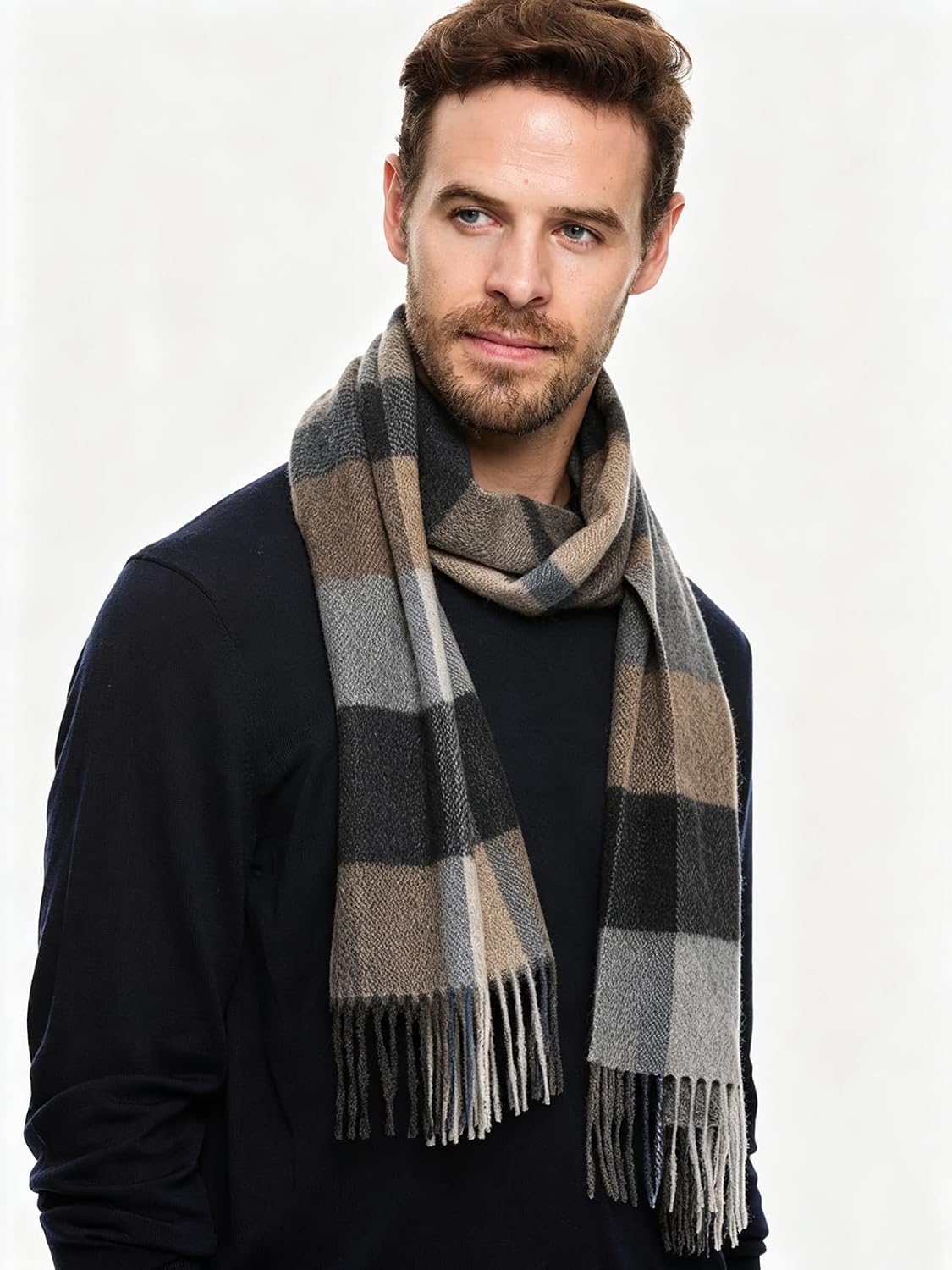 Winter Scarf for Women Shawl - Plaid Warm Blanket Oversized Wraps Scarves