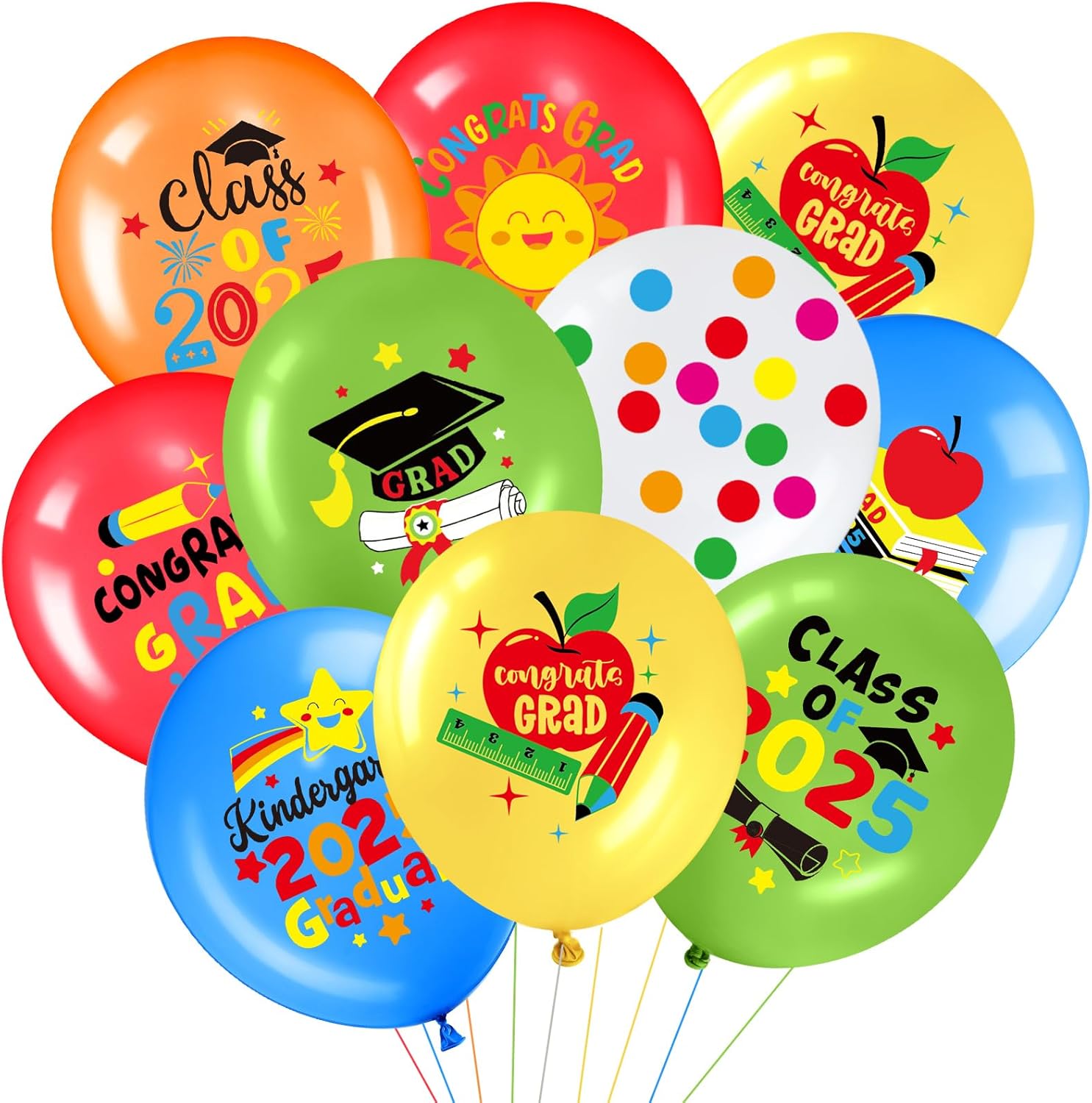 Amazon.com: Funrous 72 Pieces Kindergarten Graduation Balloons Class of ...