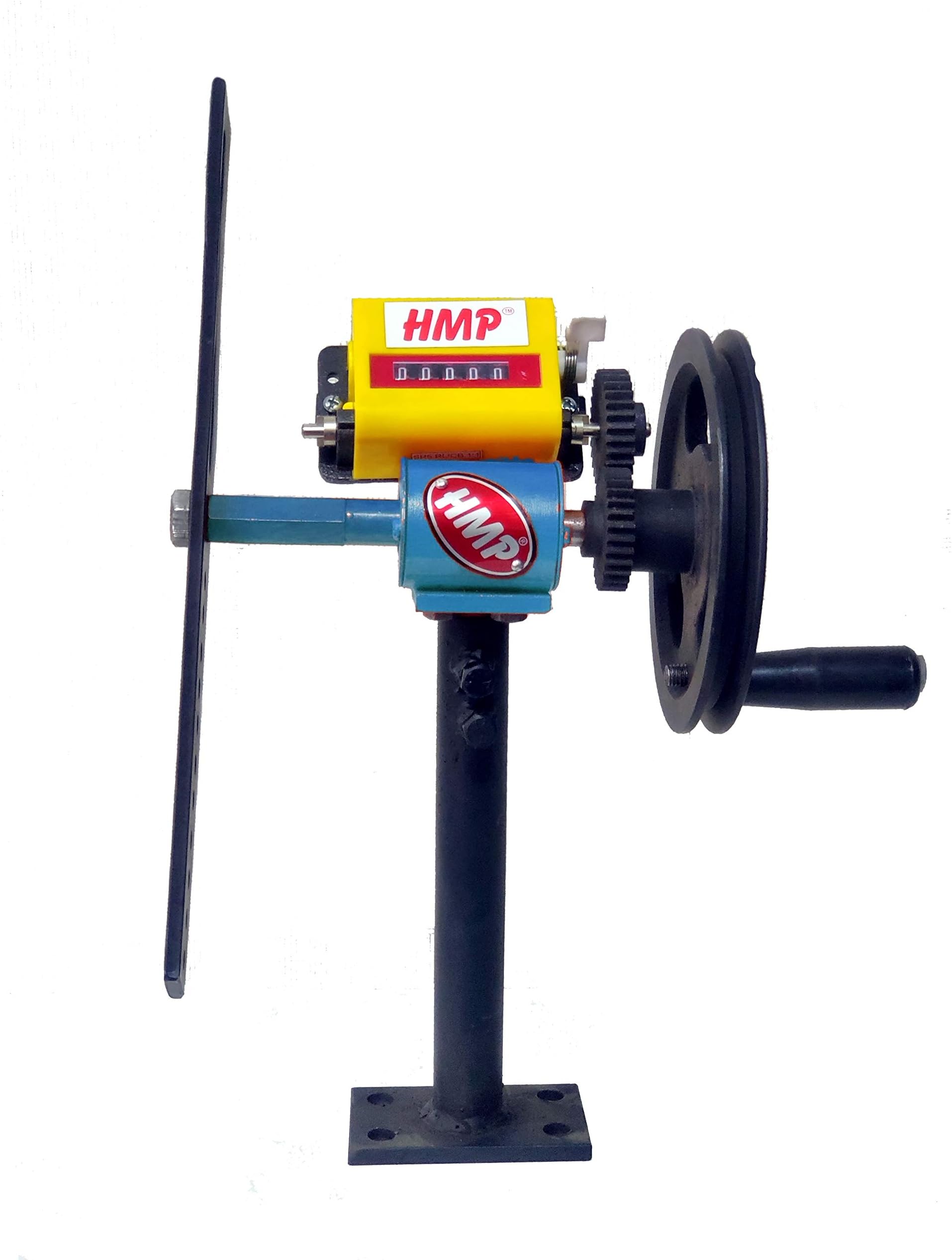 HMP (Right Hand Drive) 1/1 Manual Hand Operated Motor Coil Winding Machine with Casting Gears (Made in India) (Blue Colour)
