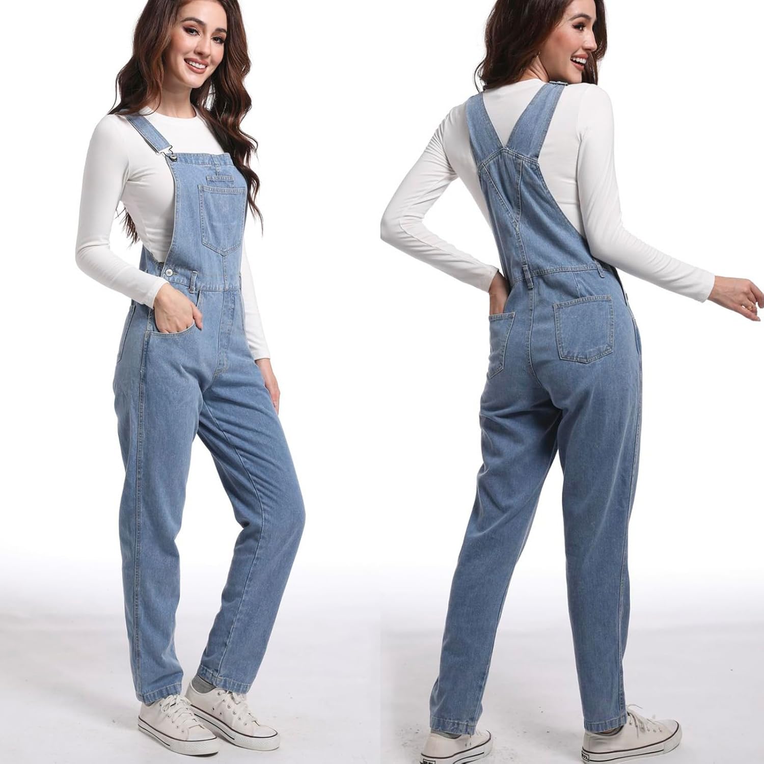 Mars Guard Women Denim Overalls Jean Bib 90s Retro Dungaree Ladies Loose Fit Fashion Cotton Casual Relaxed Jumpsuit - Image 4