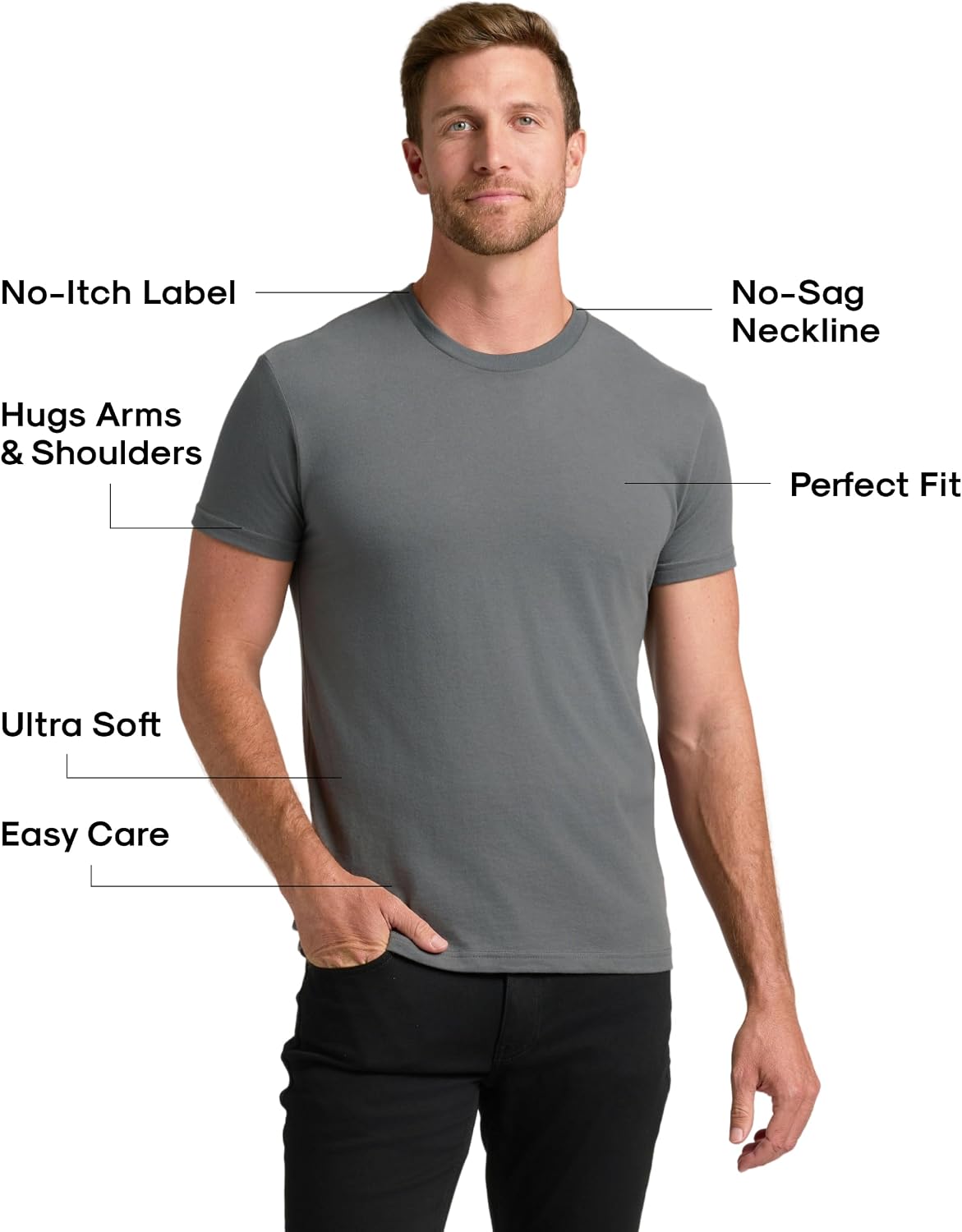 True Classic Mens T-Shirts – Short Sleeve Crew Neck T Shirts for Man, Cotton Blend Plain Novelty Men's T-Shirts thumbnail
