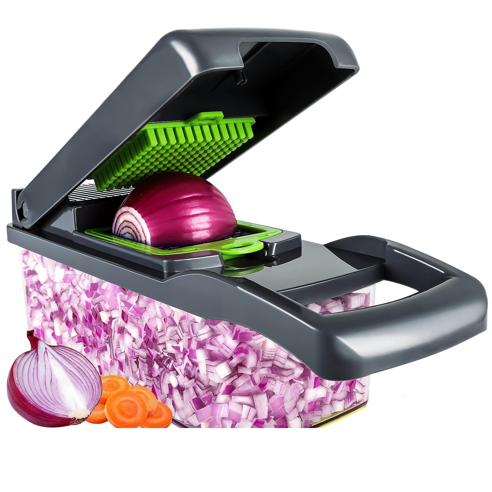 Professional All-in-1 Square Blade Stainless Steel Vegetable Chopper