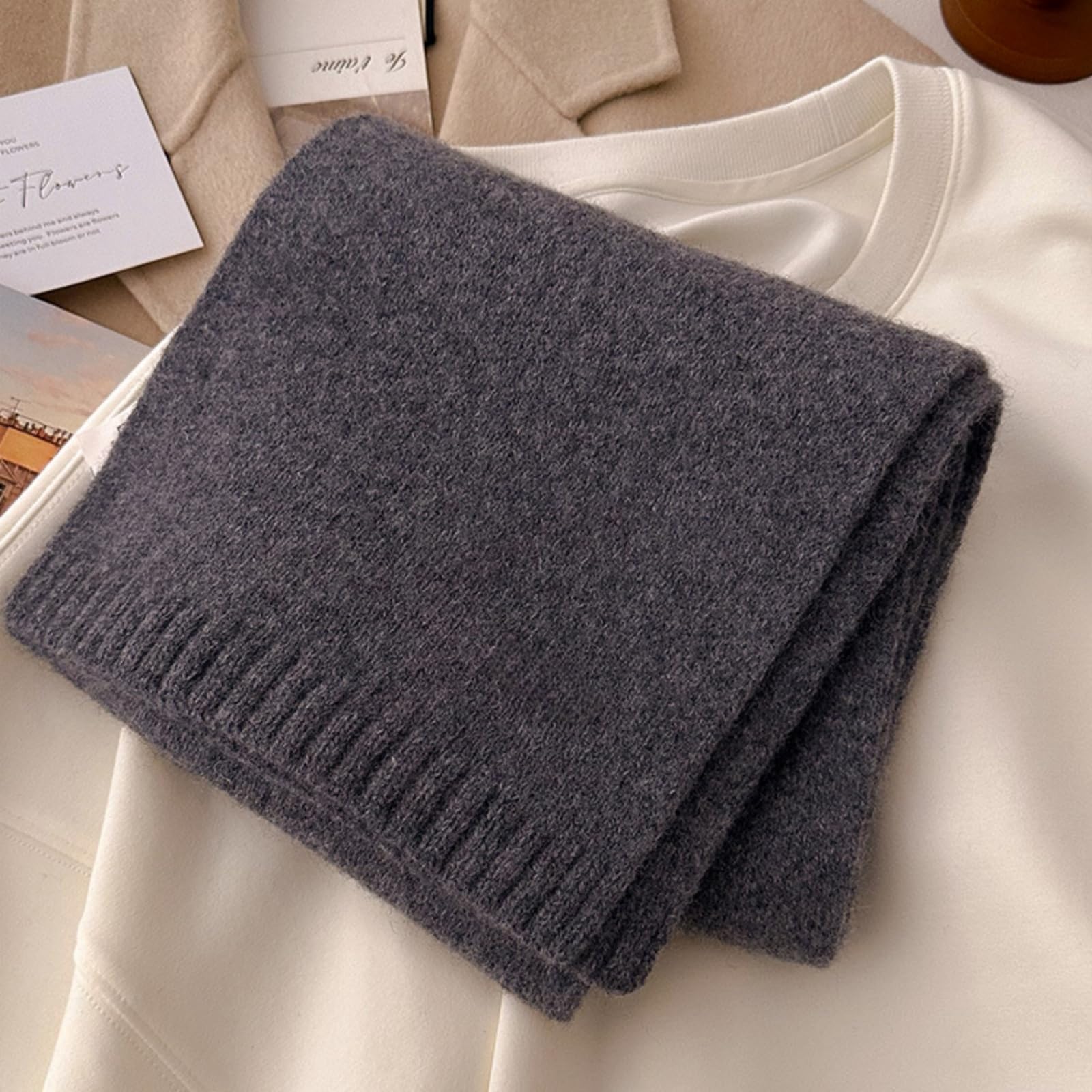 Schal Winter Herbst Herum Herrenschal Gestrickter Schal Warm Warm Und Weich