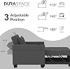 duringpace 99 cm sleeping chair 3-in-1 convertible chair bed extendable sleeping chair sofa bed with usb ports side pocket drink holder for small space (dark gray)