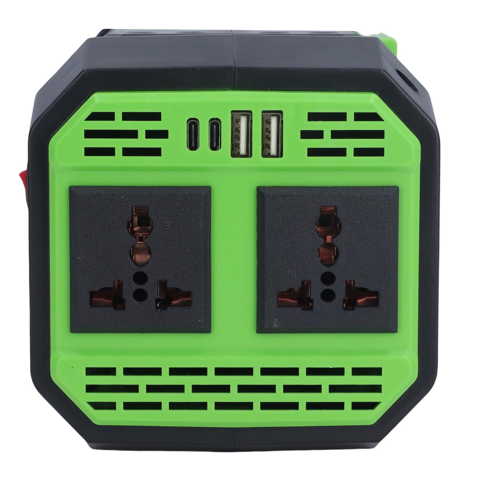 Dilwe Zmodyfikowany Falownik Sinusoidalny 300 W Przetwornica Samochodowa ABS 12 V do 220 V z Podwójnym Portem USB Podwójne Uniwersalne Gniazda Wyświetlacz LCD do Użytku W Podróży Kempingowej