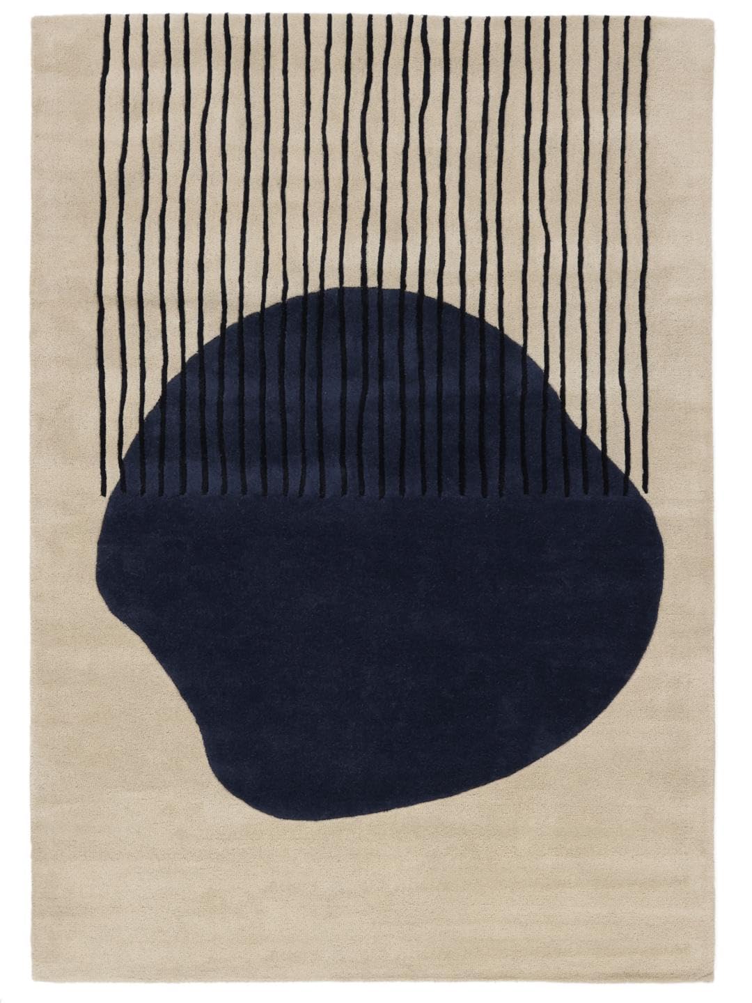 RugVista Out of Tapis, 160 x 230 cm, Off Blanc/Navy