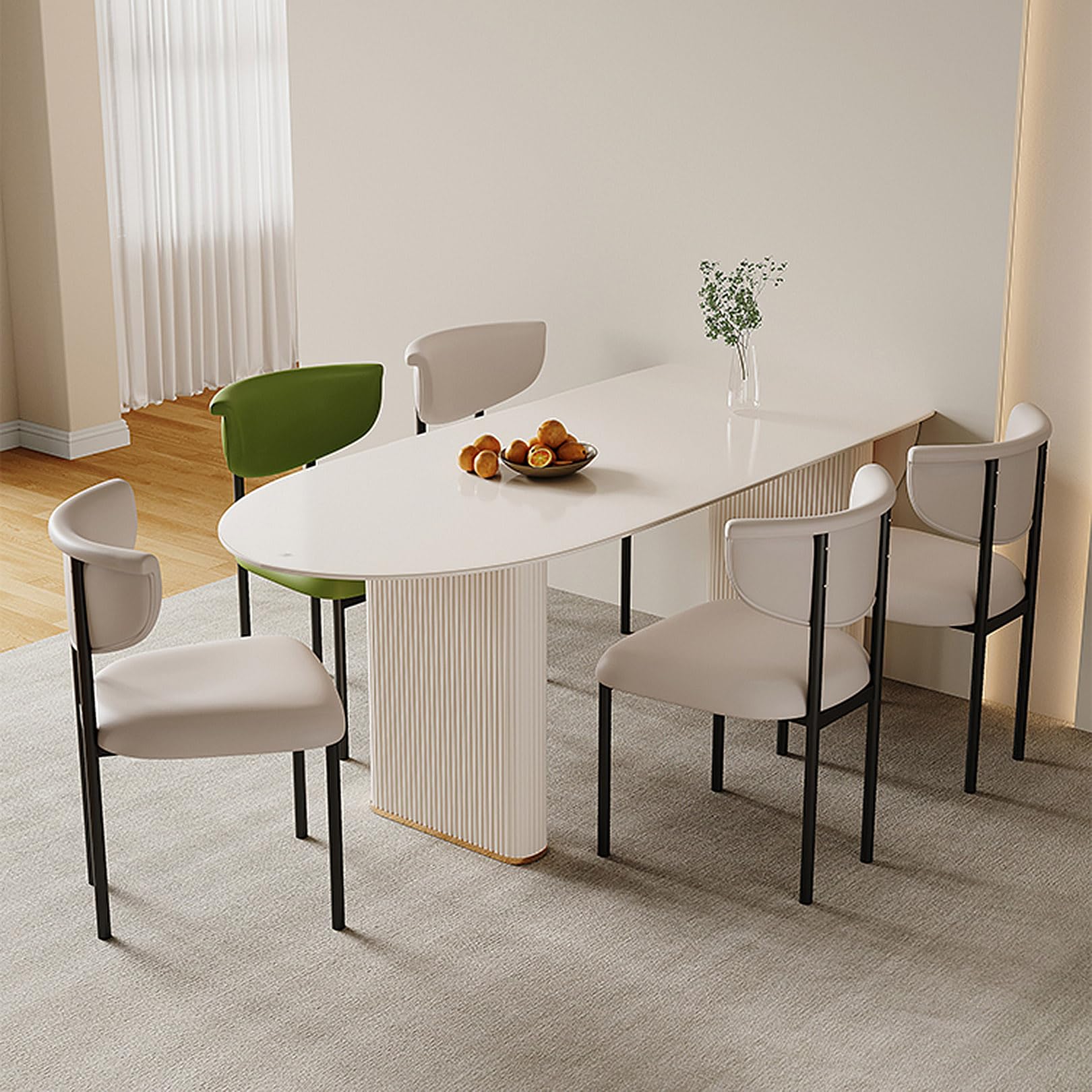 Set Di 2 Sedie Da Pranzo In Ecopelle – Stile Mid-Century, Struttura In Metallo, Facili Da Montare - 3