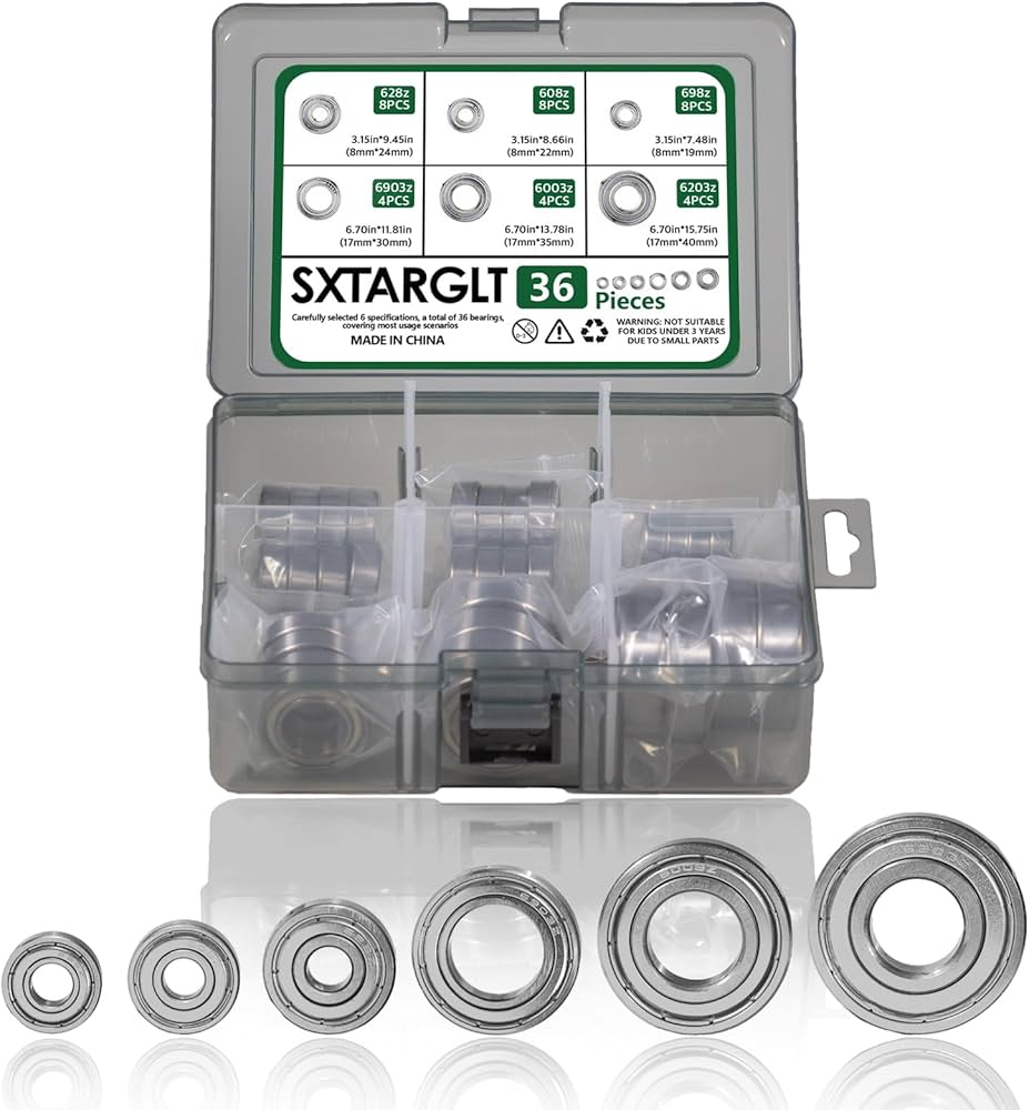 Amazon.co.jp: SXTARGLT ボールベアリングキット、698ZZ 608ZZ 628ZZ
