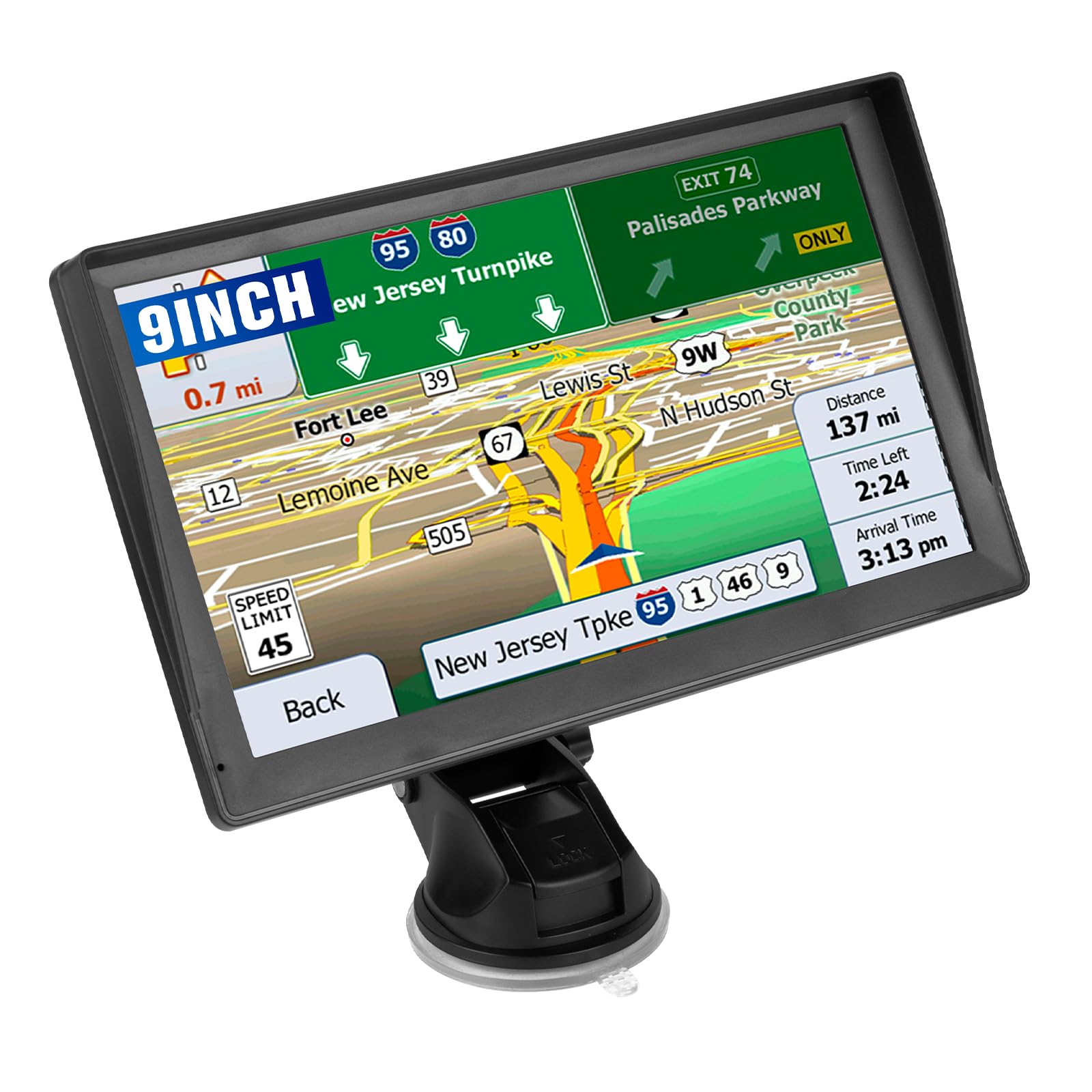 9 inch groot scherm auto vrachtwagen GPS-navigatie 256M 8GB BT WINCE