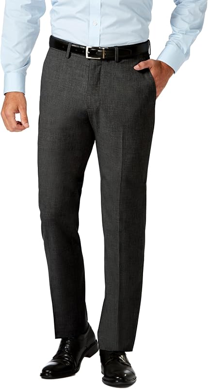 Haggar Men's Haggar Men’s Jmh 4-Way Stretch Slim Fit Flat Front Dress Pant