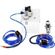 Coolant Cooling Spray Pump Mist Sprayer System for CNC Lathe Milling Machine Coolant Lubrication Spray System 2 Sprayers Self-Priming Micro-Mist Machine Thread Adjustable Magnetic Base