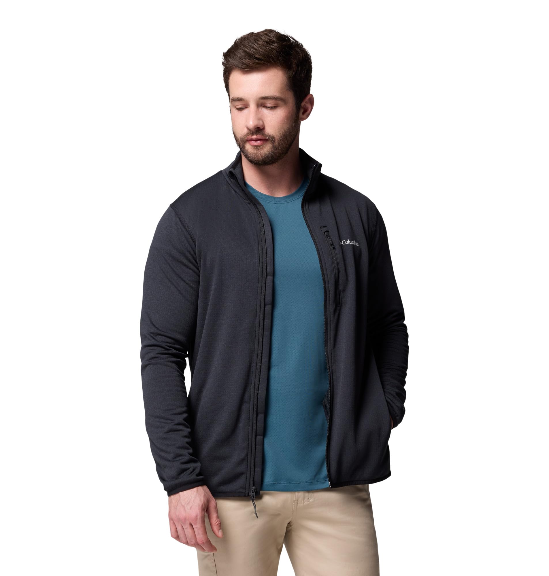 Columbia Kurtka polarowa z zamkiem błyskawicznym Mężczyźni Essential Hike Grid Fleece Full Zip
