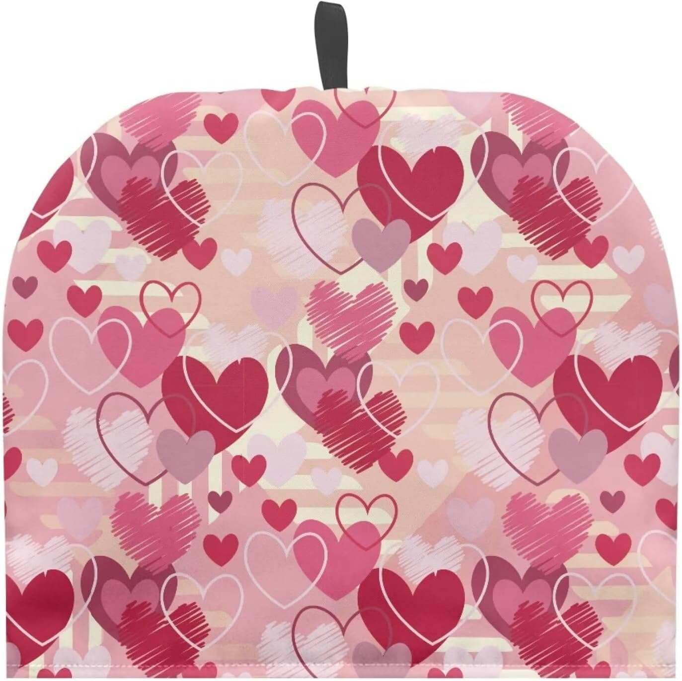 ZOUTAIRONG Valentines Day Heart Tea Cosy for Teapot Portable Kettle Cover Insulated Keep Warm Tea Kettle Quilt Tea Pot Cover Dust Proof Teapot Cozy for Party Gift Pink