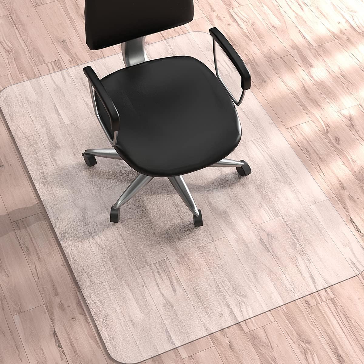 WASJOYE Office Chair Mat for Hard Floor 30 x 48 Transparent Hard Floor Protector Cover Home Floor Mat