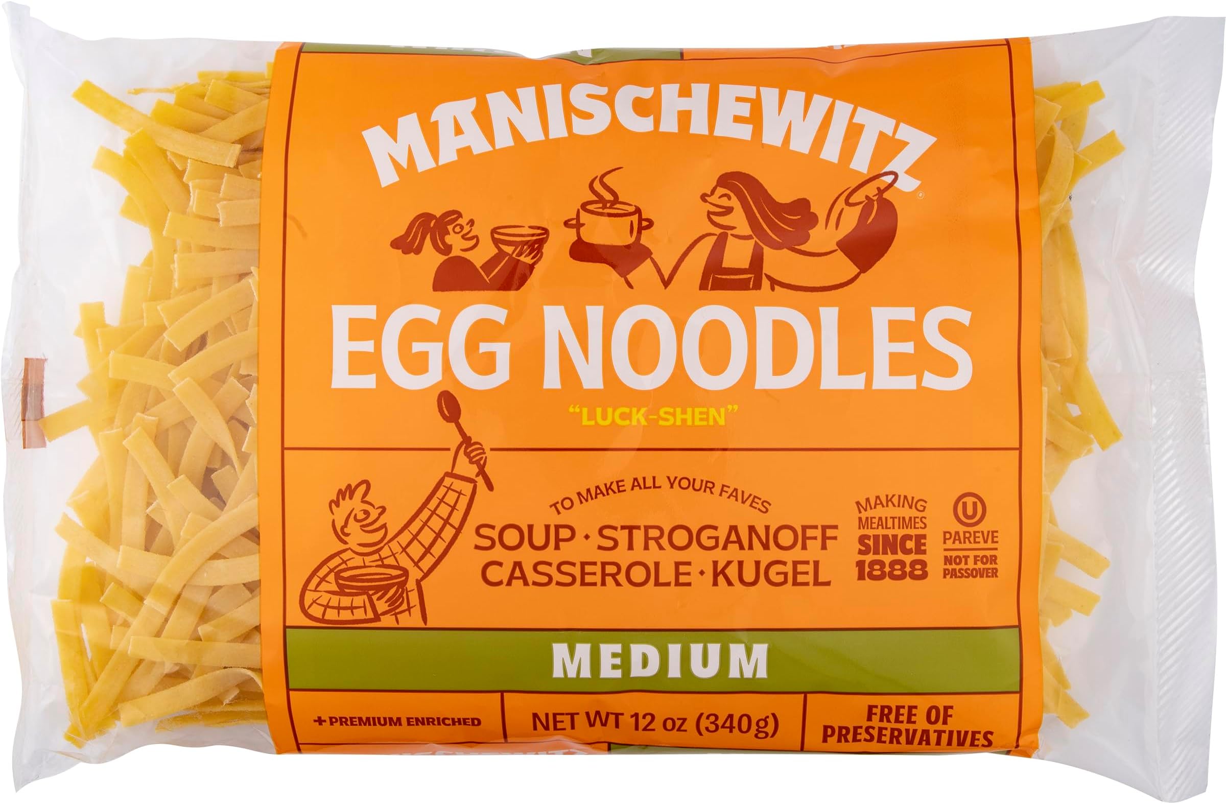 Manischewitz, Medium Noodles, 12 oz