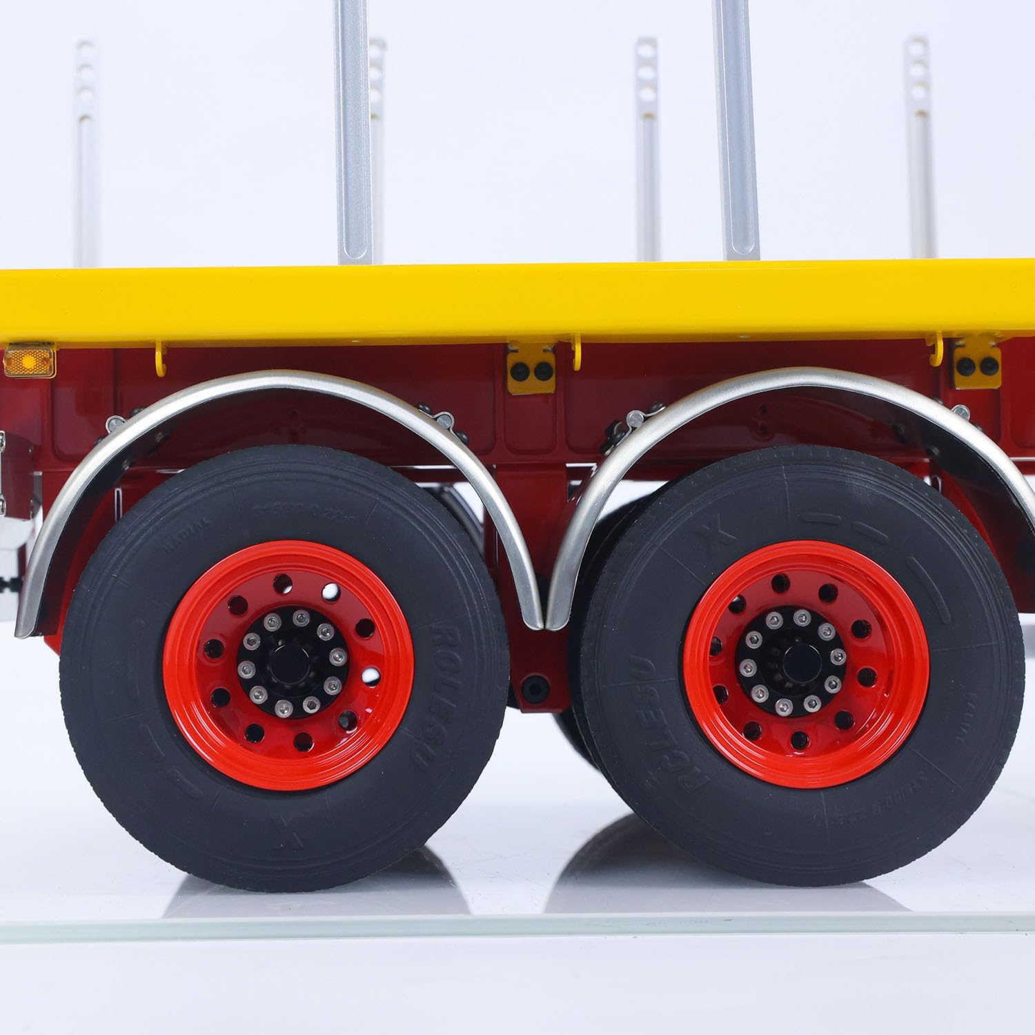 TOUCAN RC HOBBY LESU 1/14 20FT Semi Metal Trailer Painted for RC Tractor Truck Radio Control Car for Ages 14+
