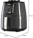 NINJA Air Fryer, 3,8L, 4-en-1, Sans Huile, Frire à l'air, Rôtir, Déshydrate, Panier Antiadhésif Compatible Lave-Vaisselle, 2-4 Portions, Digitale, Gris et Noir, AF100EU - 7