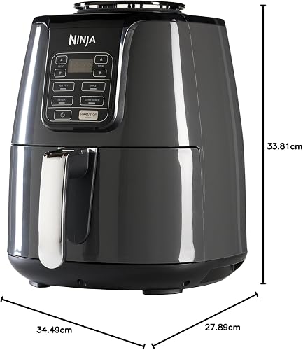 NINJA Air Fryer, 3,8L, 4-en-1, Sans Huile, Frire à l'air, Rôtir, Déshydrate, Panier Antiadhésif Compatible Lave-Vaisselle, 2-4 Portions, Digitale, Gris et Noir, AF100EU - 7