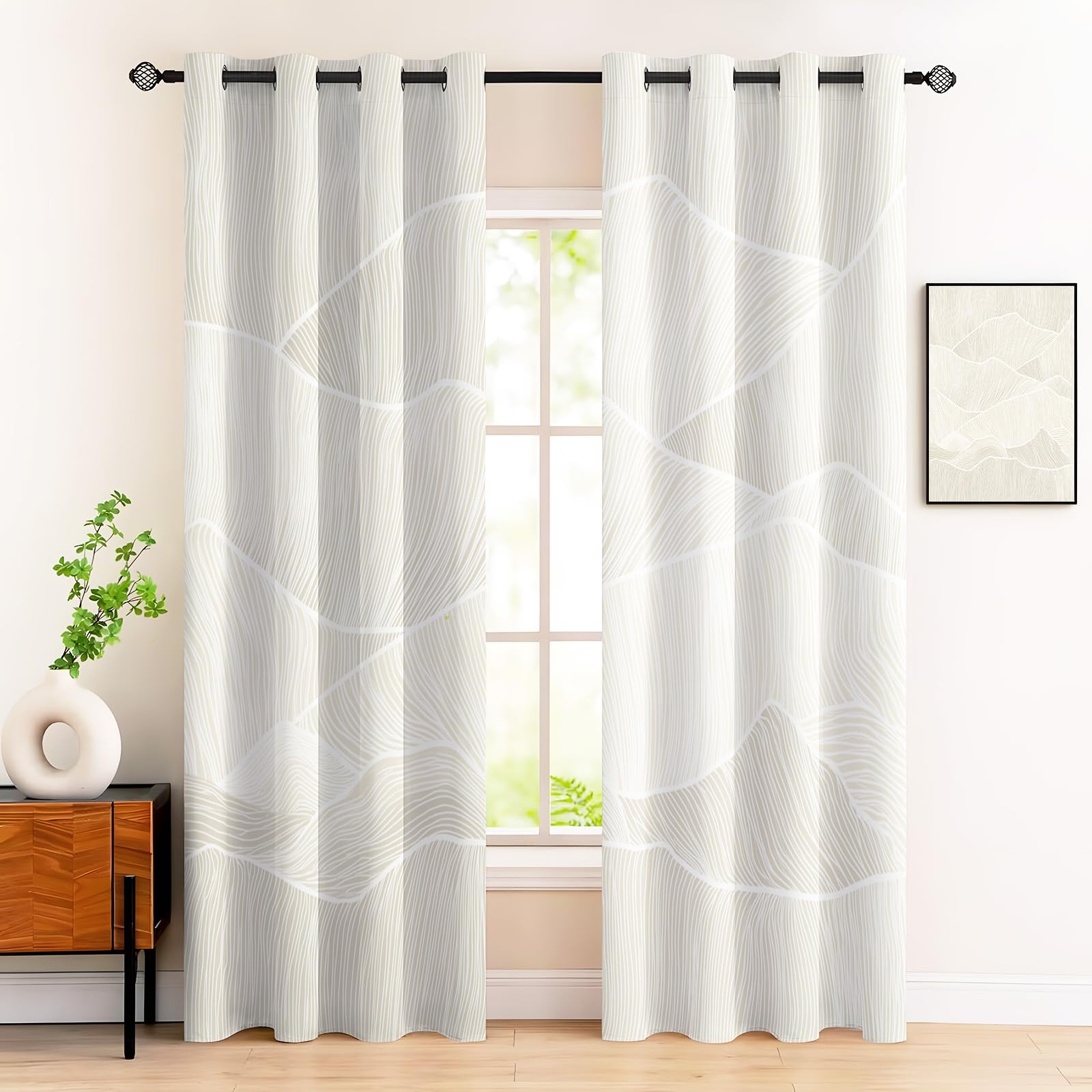 Rideaux occultants anti-froid crème 140x225 pour isoler vos fenêtres