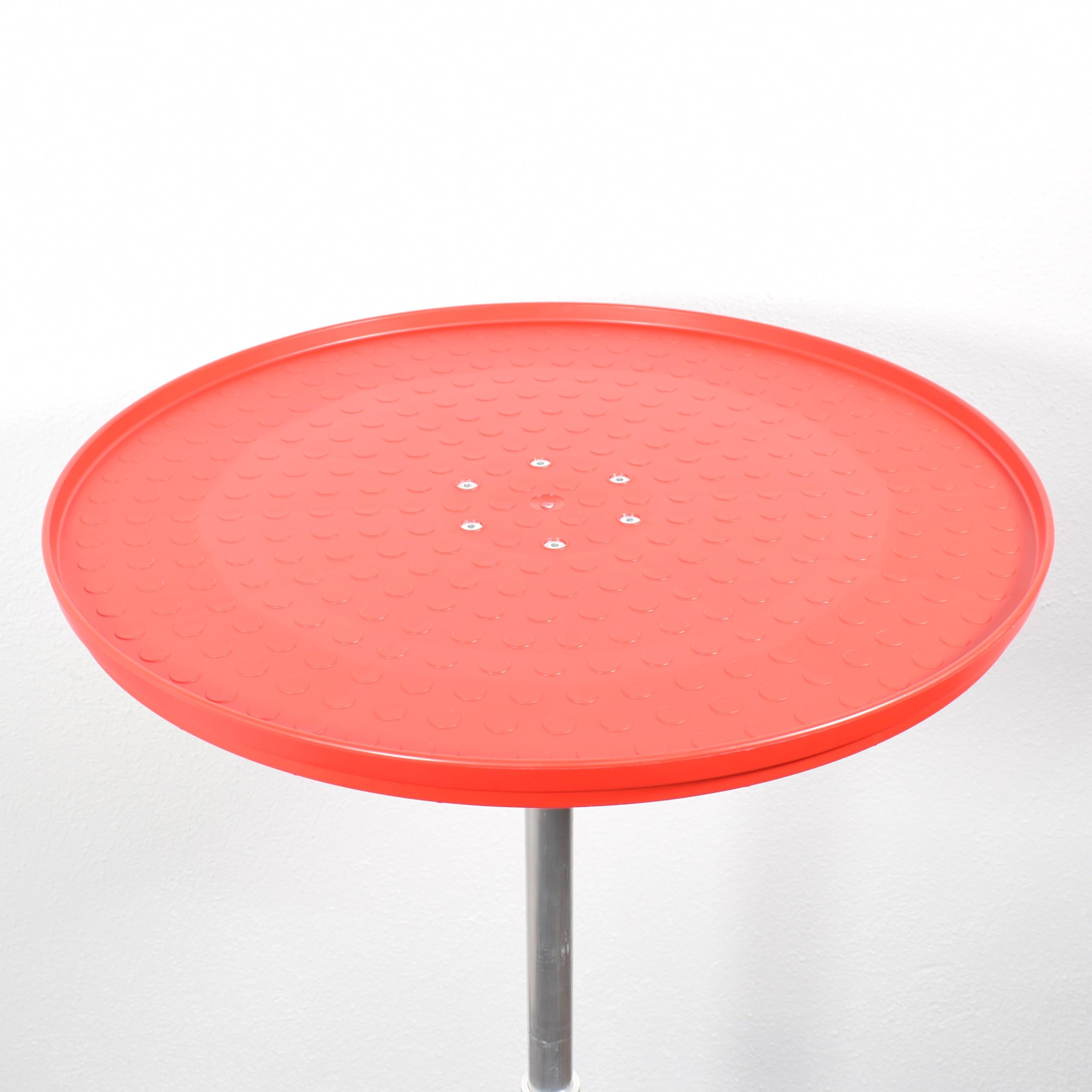Aufstecktisch für Getriebeheber, Arbeitsfläche aus Kunststoff mit Antirutscheinlage, Öl- und Kraftstoffresistent, 30 kg Maximalbelastung, Made in Germany (Rot)