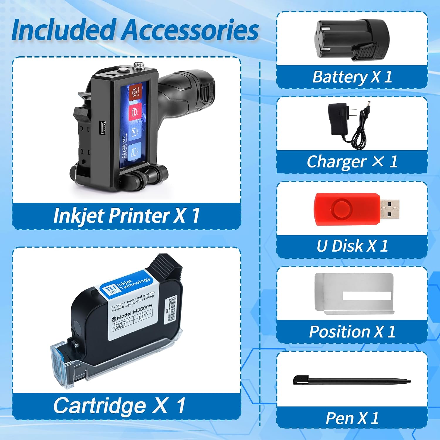 Handheld Inkjet Printer, MS-C10 Portable Handheld Printer Gun with Fast-Drying Solvent Cartridge for QRCode Barcode Production Date Time Logo Batch Number on Any Surface(0.5 Inch Nozzle) 7 712AIFQIXaL. AC SL1500