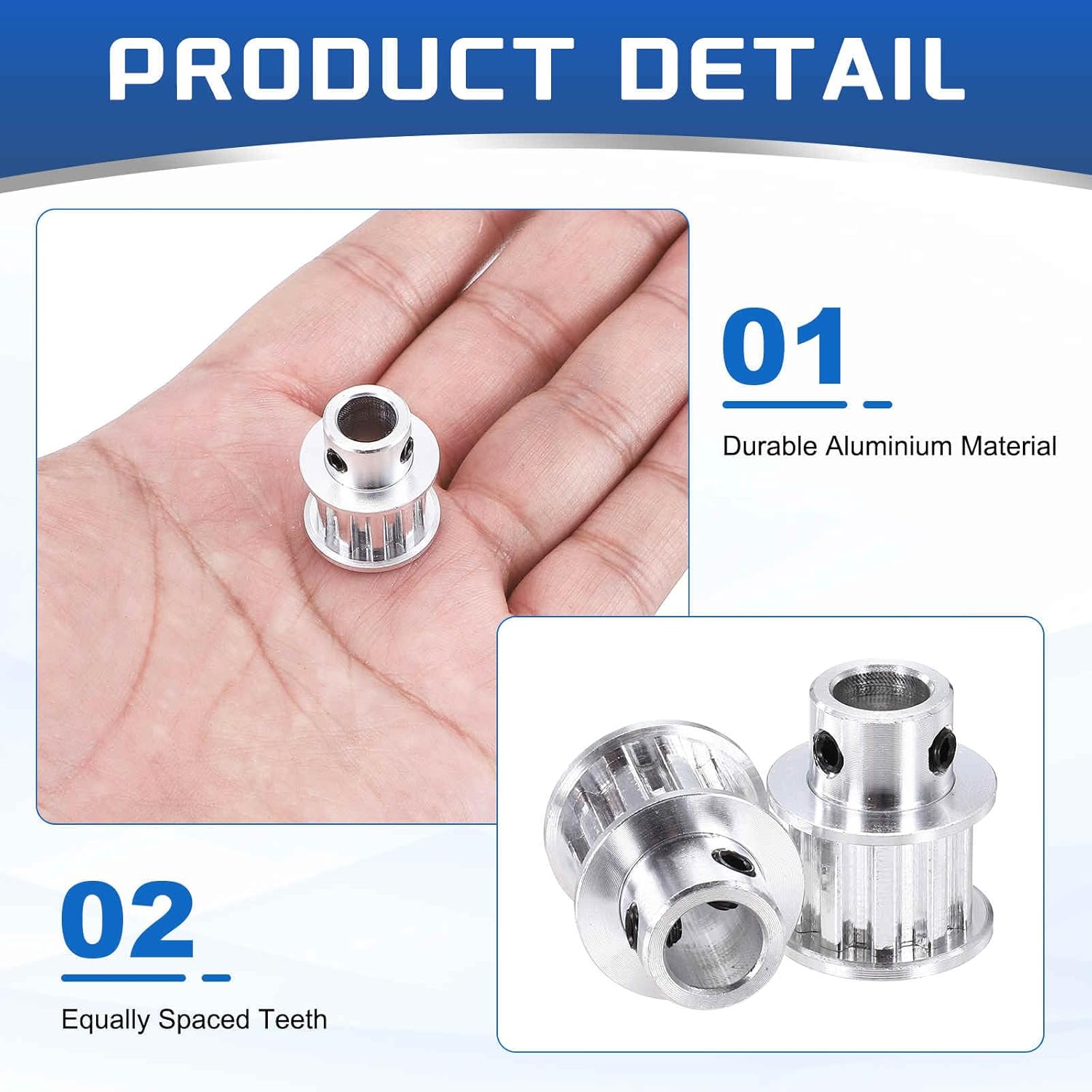 MECCANIXITY 2 Pcs Aluminium Timing Pulley, XL 10 Teeth 8mm Bore Synchronous Wheel Timing Belt Pulley 5.08mm Pitch 11mm Slot Width for Belt, CNC Machine, 3D Printer