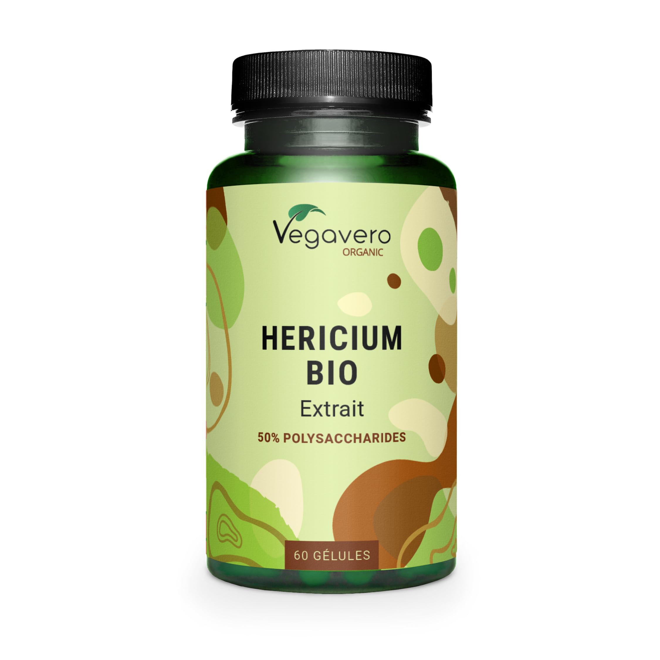 HERICIUM Erinaceus BIO | 10 000 mg (20:1) | Adaptogène + Mémoire | Lions mane | 50% Polysaccharides | VEGAN et SANS ADDITIFS | 60 Gélules | Vegavero®