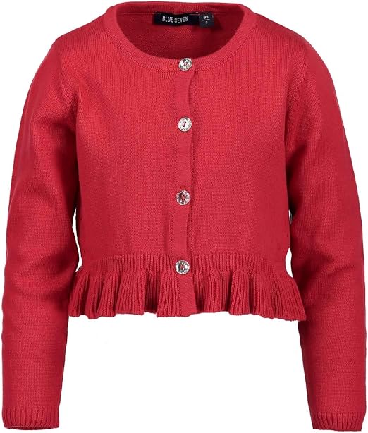 Cardigan da bambina in filato di puro cotone