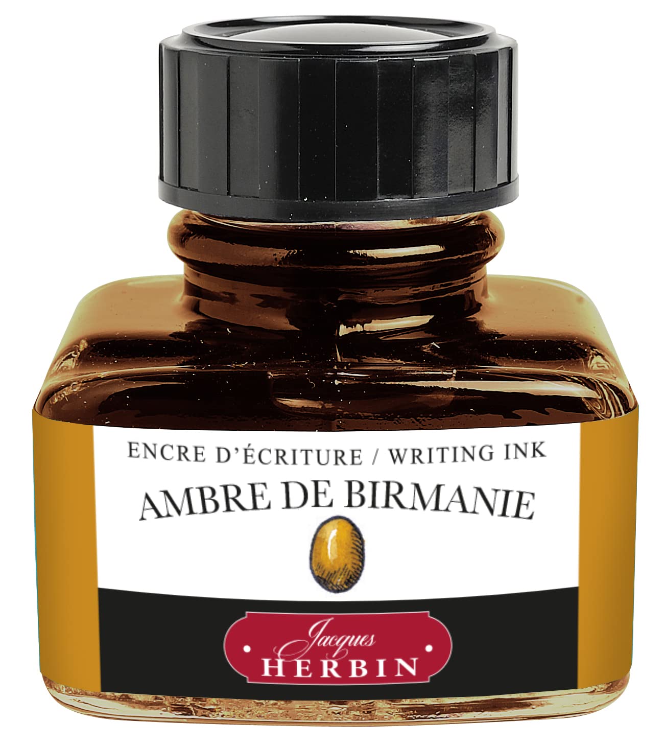 Flacon d'encre Ambre de Birmanie 30 ml pour stylo-plume - Jacques Herbin