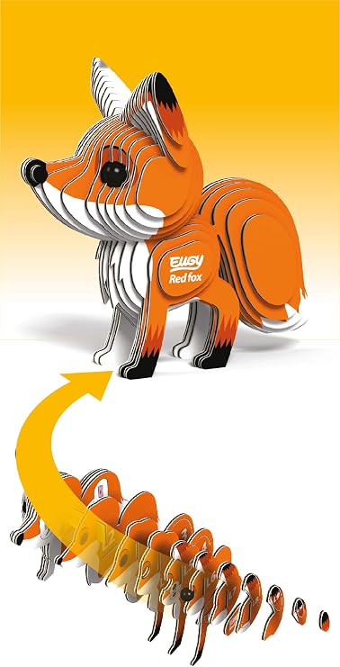 EUGY 3D Red Fox Model Craft Kit, for 6 Years +