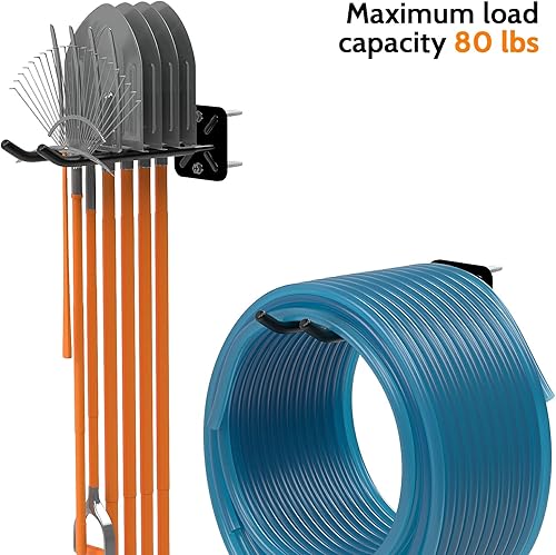 Miniatura 3 de 2 estantes para sillas, ganchos de garaje de 12.4 pulgadas, ganchos resistentes, ganchos de garaje de montaje en pared, colgador para pared de