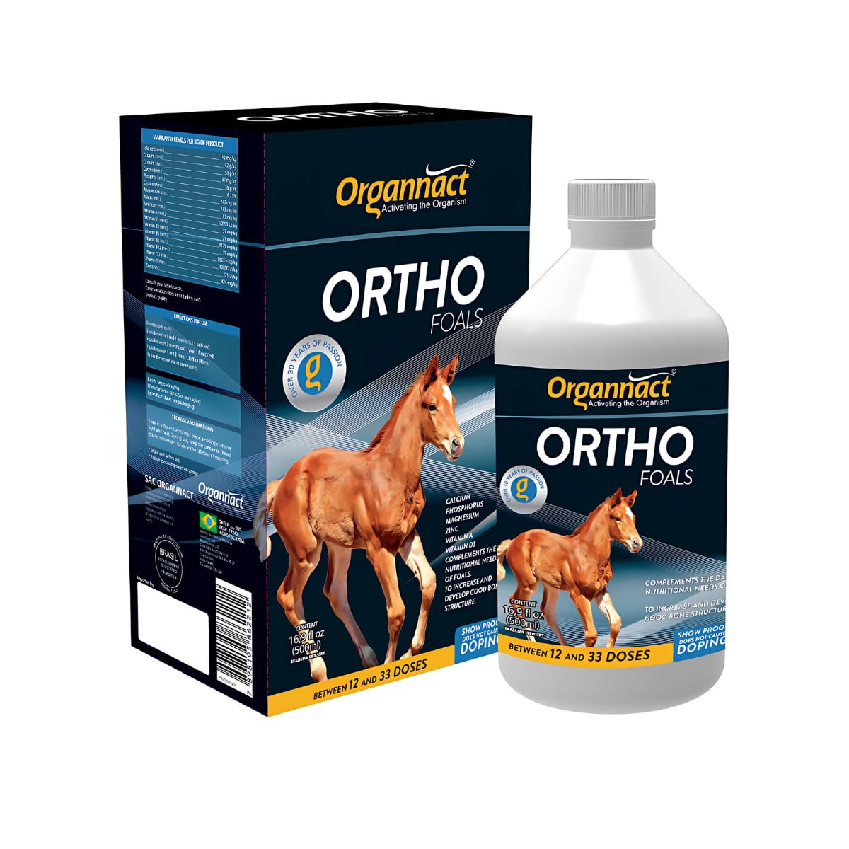 Organnact Ortho Foals - Foal Growth and Development Supplement - Supports Bone, Tendon, and Cartilage Health - Non-Doping, Highly Palatable - 16.9 Fl