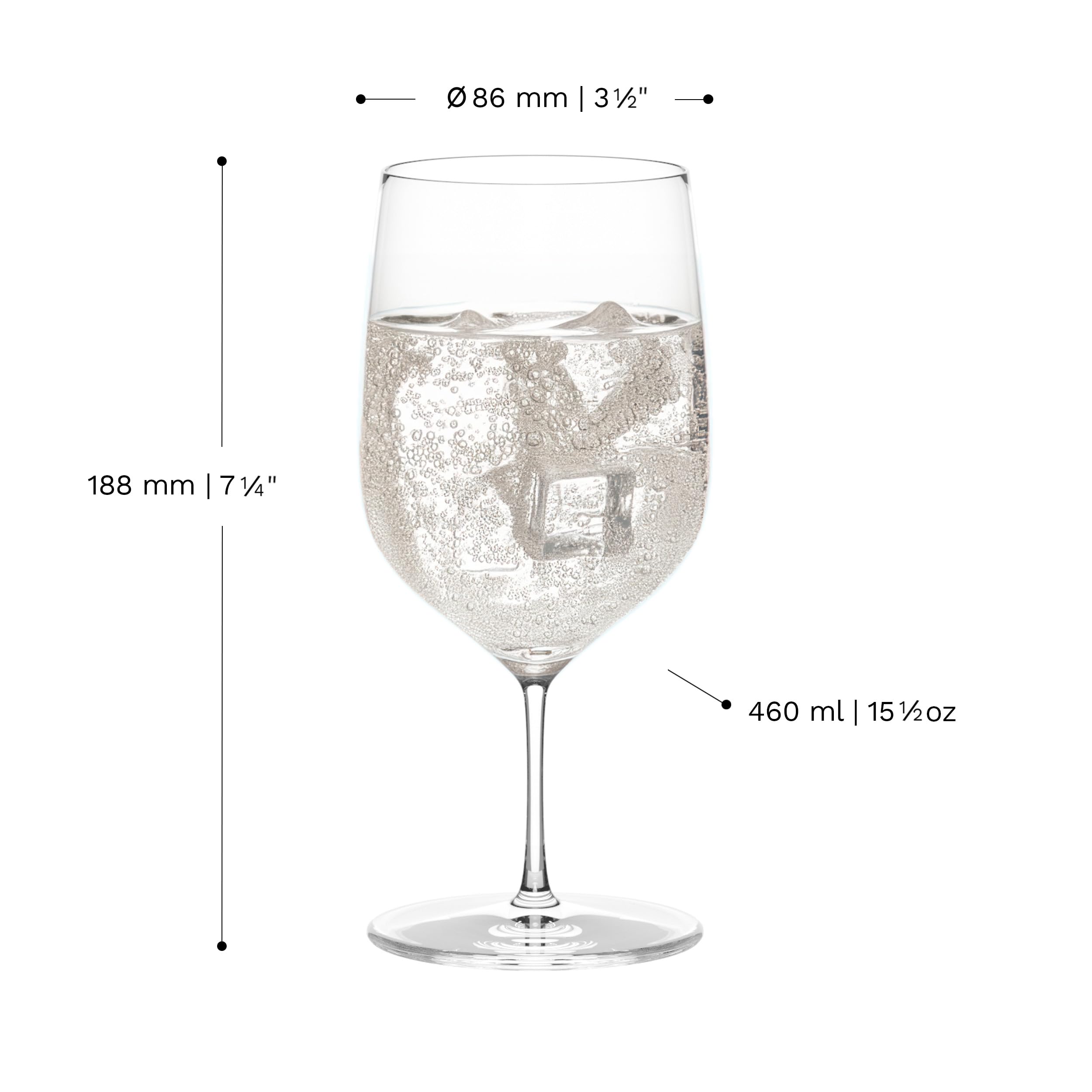 Stölzle Lausitz Q1 Wassergläser Wasserkelche 460 ml, 6er-Set | Handgefertigte Wasser- und Trinkgläser für Wasser und Saft, aus bleifreiem Kristallglas, stoßfest & spülmaschinengeeignet