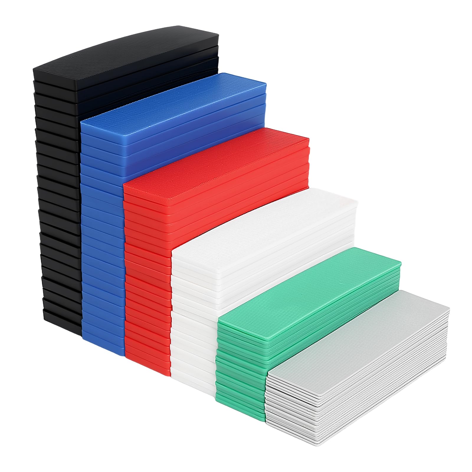 132 Pcs Plastic Packers and Shims, 28mm x 100mm Flat Plastic Glazing Packers (Mixed 1-6mm), Window Packers, spacers,Shims for DIY, Home Improvement, Window, and Door Frame Installations