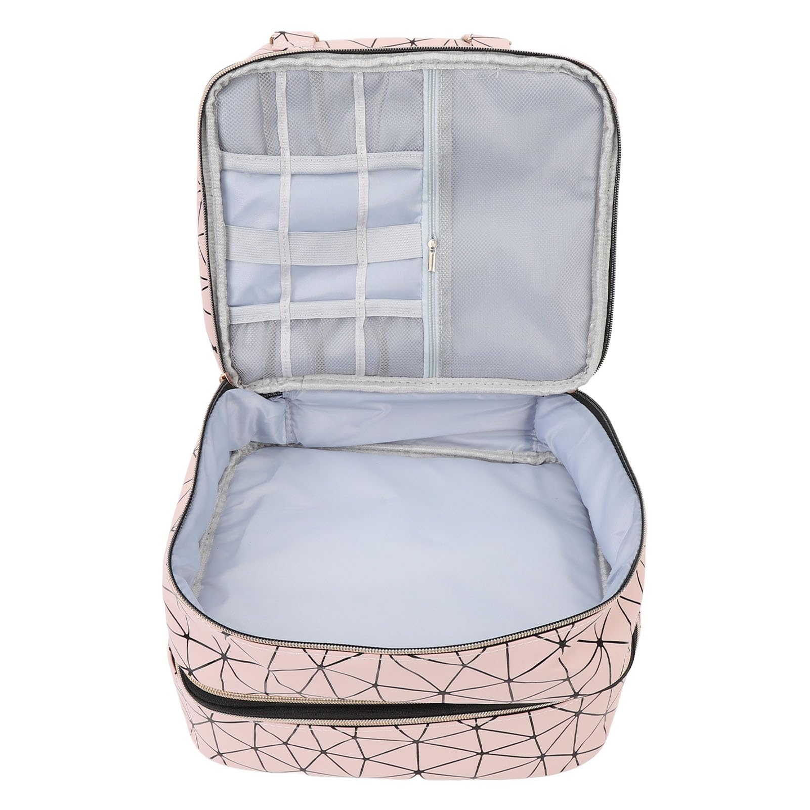 Borsa Organizer 84 Bottiglie, Custodia per Nail Kit per Unghie Staccabili a 3 Strati, Borsa a Tracolla per Attrezzi per Trucco, Articoli Toeletta, Artisti Professionisti
