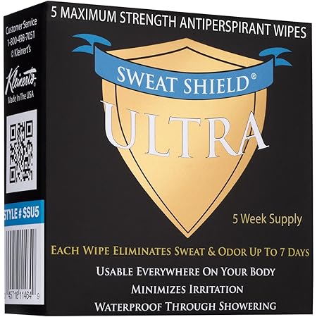Sweat Shield Ultra Antiperspirant - Clinical Strength - Reduce Sweat Up To 7-Days Per Use (Pack of 5)