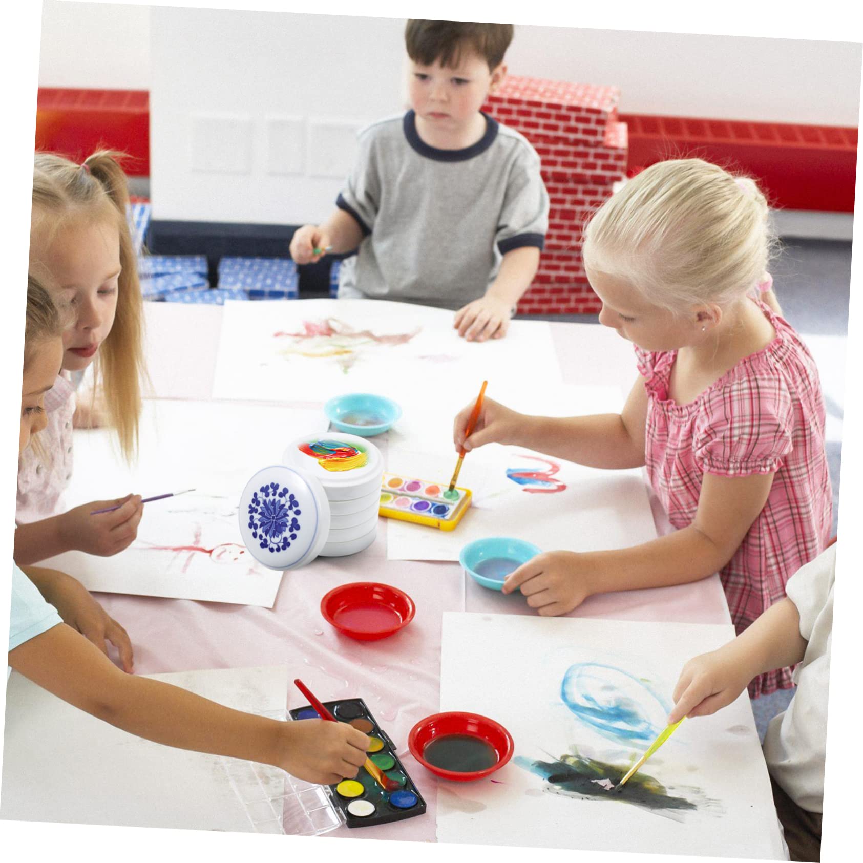 EXCEART Farbwanne Aus Keramik Mit Maltafel Zum Mischen Von Farben Abdeckung Schüler-schreibwaren