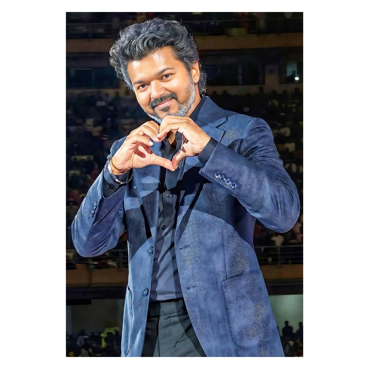Vijay Heart Pose Wall Sticker | Thalapathy Vijay HD Vinyl Wall Decal for Living Room & Bedroom-image-41