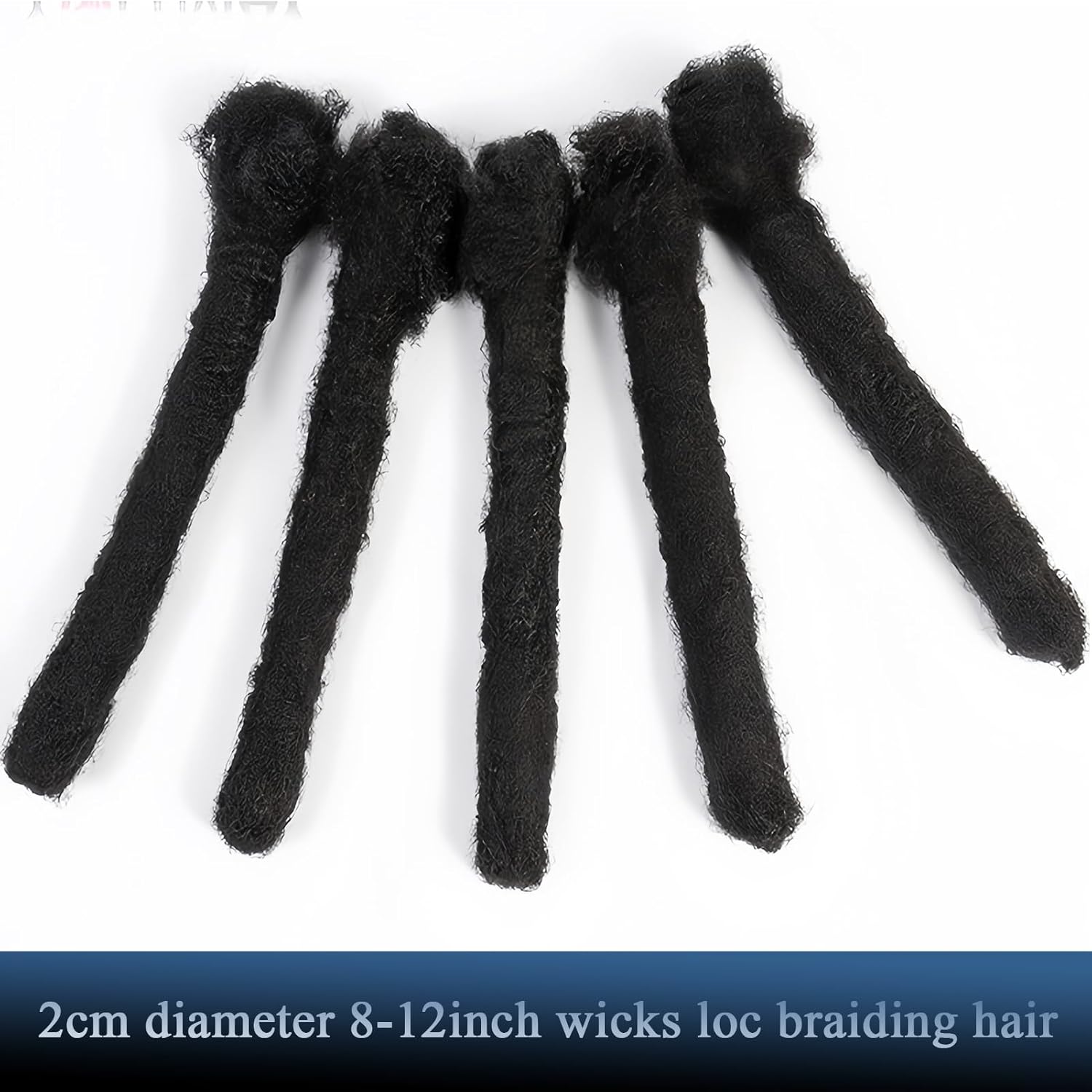 1-2cm Locs Extensions Human Hair 8inch 10 Strands 100% Real Human Hair Dreadlock Extensions for Man/Women Permanent Loc Extensions Bundles Can Be Dyed Bleached Curled & Twisted