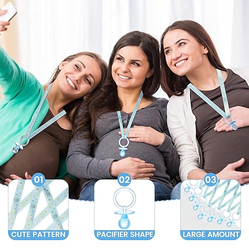 Miniatura 2 de 60 dijes de collar de fiesta de revelación de género, decoración de ducha acrílica en forma de azul para adultos