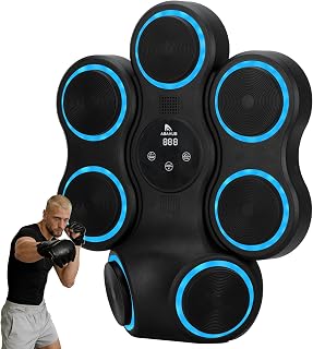 Abahub Music Boxing Machine for Adults & Kids, Home Fitness Equipment with Gloves, Wall Mounted Interactive Punching Target
