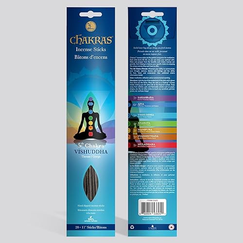 Miniatura 7 de Chakras - Varillas de incienso 100 % naturales sumergidas a mano, 4 Anahata - Corazón - Amor - Armas primarias sándalo y rosa - 11 pulgadas - 1.23oz