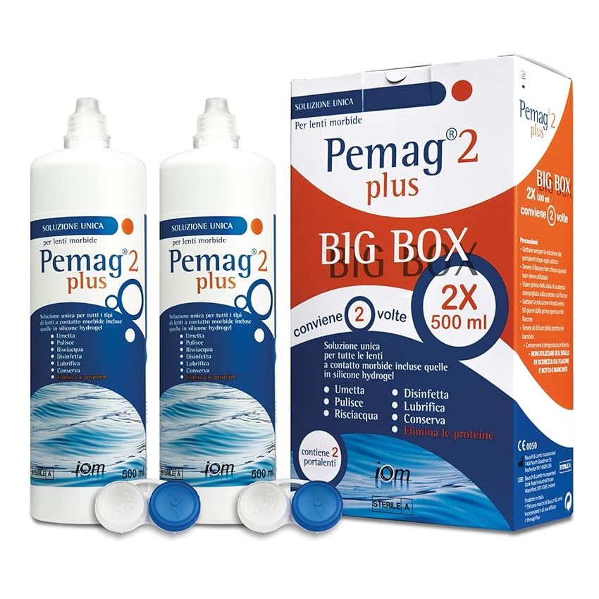 Immagine del prodotto Pemag 2 Plus Soluzione Unica per Lenti a Contatto Big Box - 2X500ml