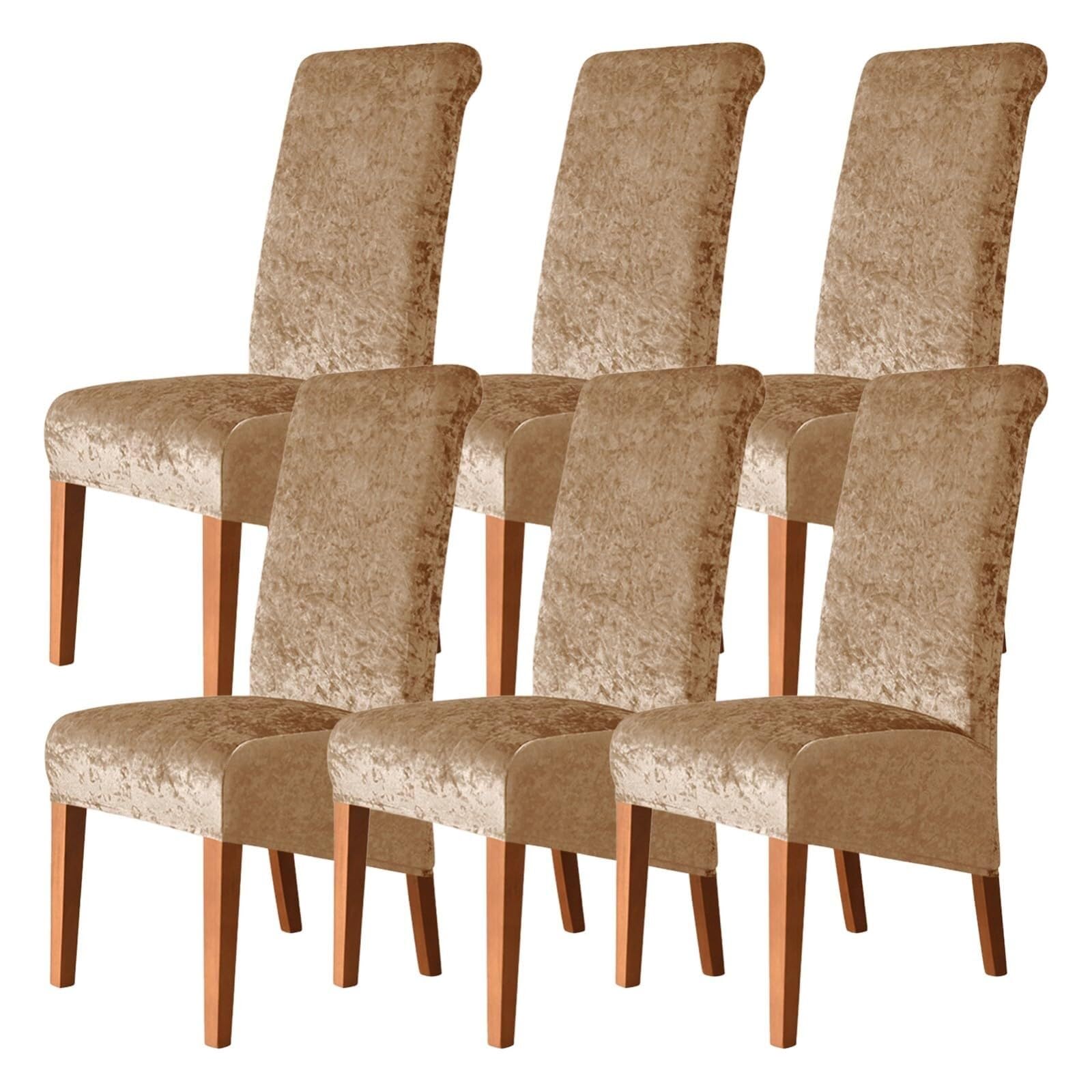 NMVAWIPT Dining Chair Covers, Stretch High-Back Room, Universal Fit Slipcovers With Elastic Bottom, For Restaurant Living Banquet(5#,6Pcs)