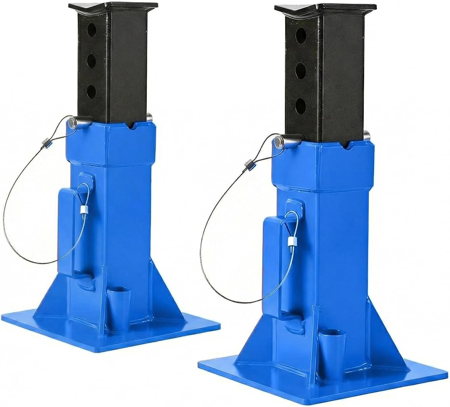 GarveeTech 2 Pack Heavy-Duty 12-Ton Pin Lock Jack Stands, 11-18.5 Inch Quick-Adjust Height, Professional Garage Equipment for Supporting Trucks, RVs, Trailers & Automotive Vehicles, Red