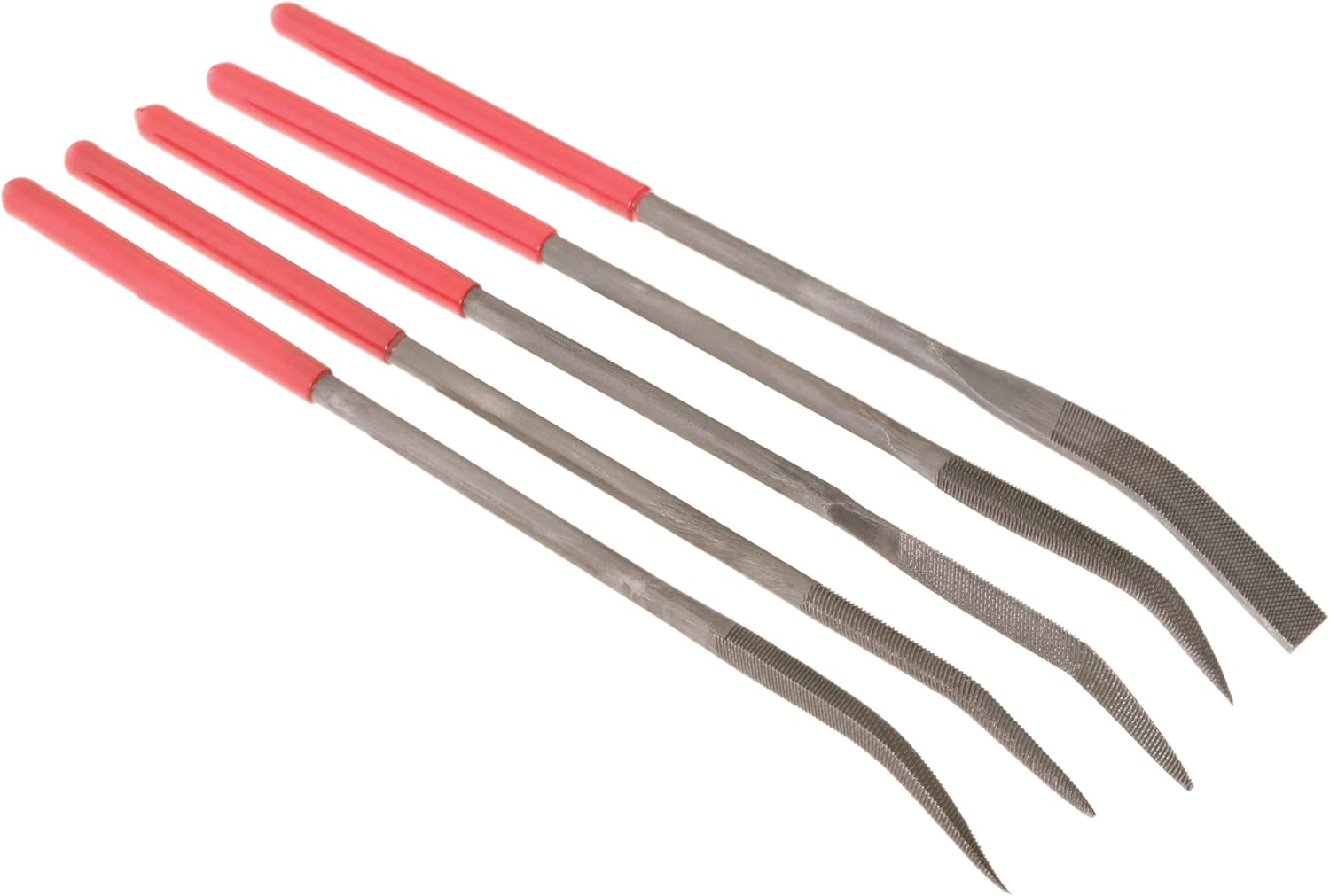 Steelex D2866 Curved Needle Nose File Set, 5Piece American Pattern
