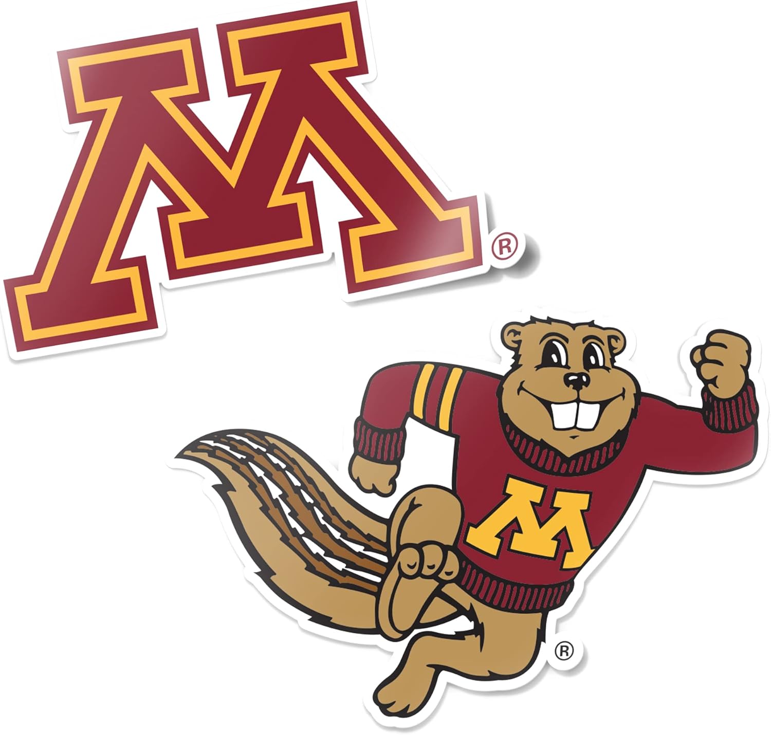 Desert Cactus University of Minnesota Golden Gophers Sticker Vinyl Decal Laptop Water Bottle Car Scrapbook (4 Inch Set V1)