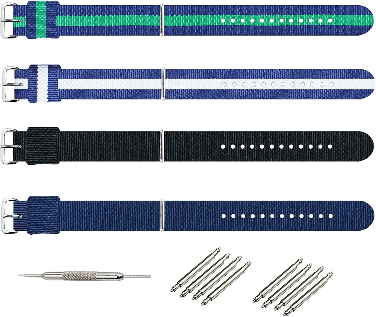 HKZBS Canvas nylon strap accessories are For various brand watch straps, men's, women's wristbands Watch band bracelet 10mm12mm13mm14mm15mm16mm17mm18mm19mm20mm22mm