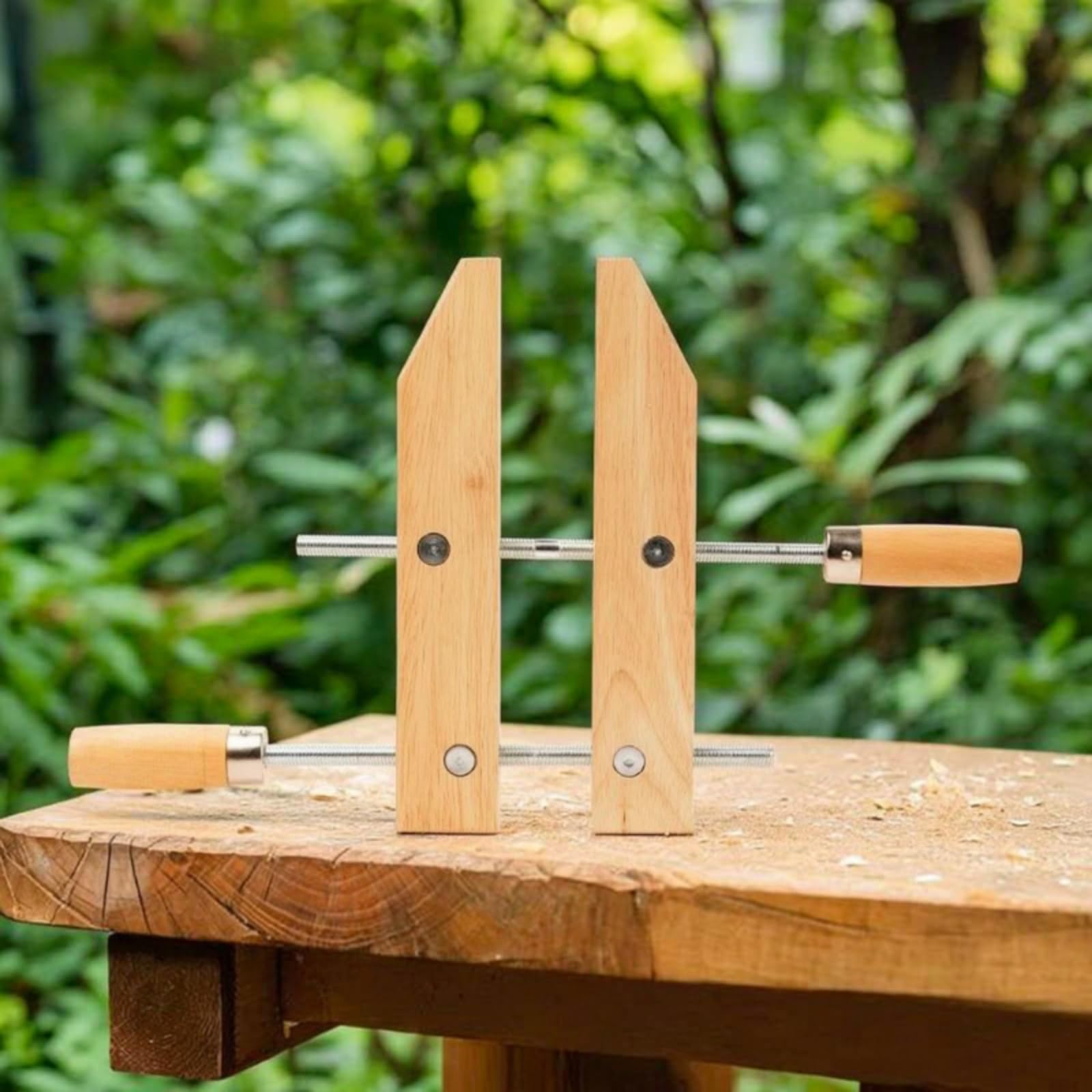 Ronyme Morsetto Regolabile Morsa Legno Vite Pinza Serraggio Manuale Corpo a Grana Viti E Dadi in Acciaio per Presa Stabile Senza Segni Adatto a Falegnameria, 6 Inch