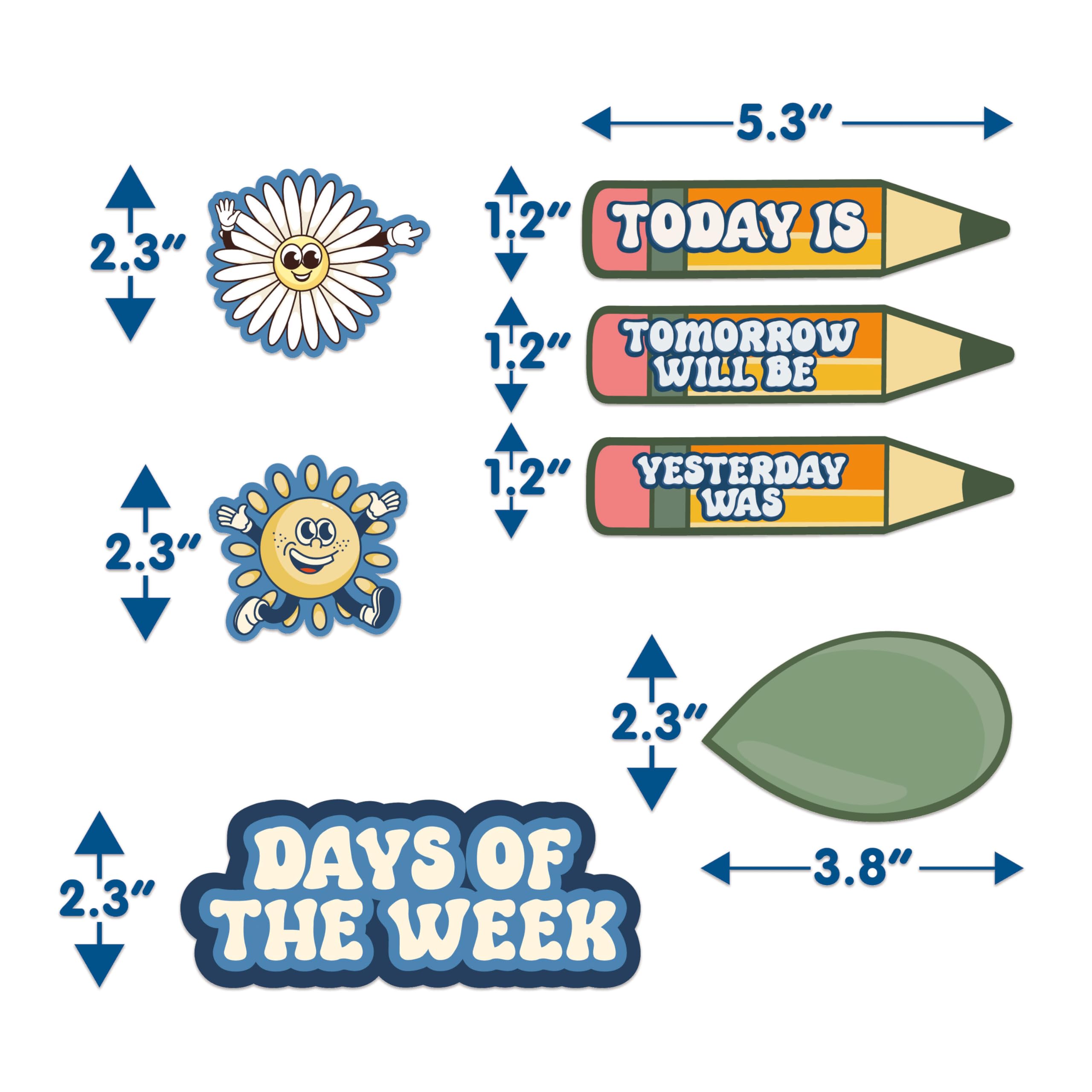 Eureka 847849 S'cool Era Kalender Klassenzimmer Pinnwand-Set für Lehrer, mehrfarbig, 100 Stück